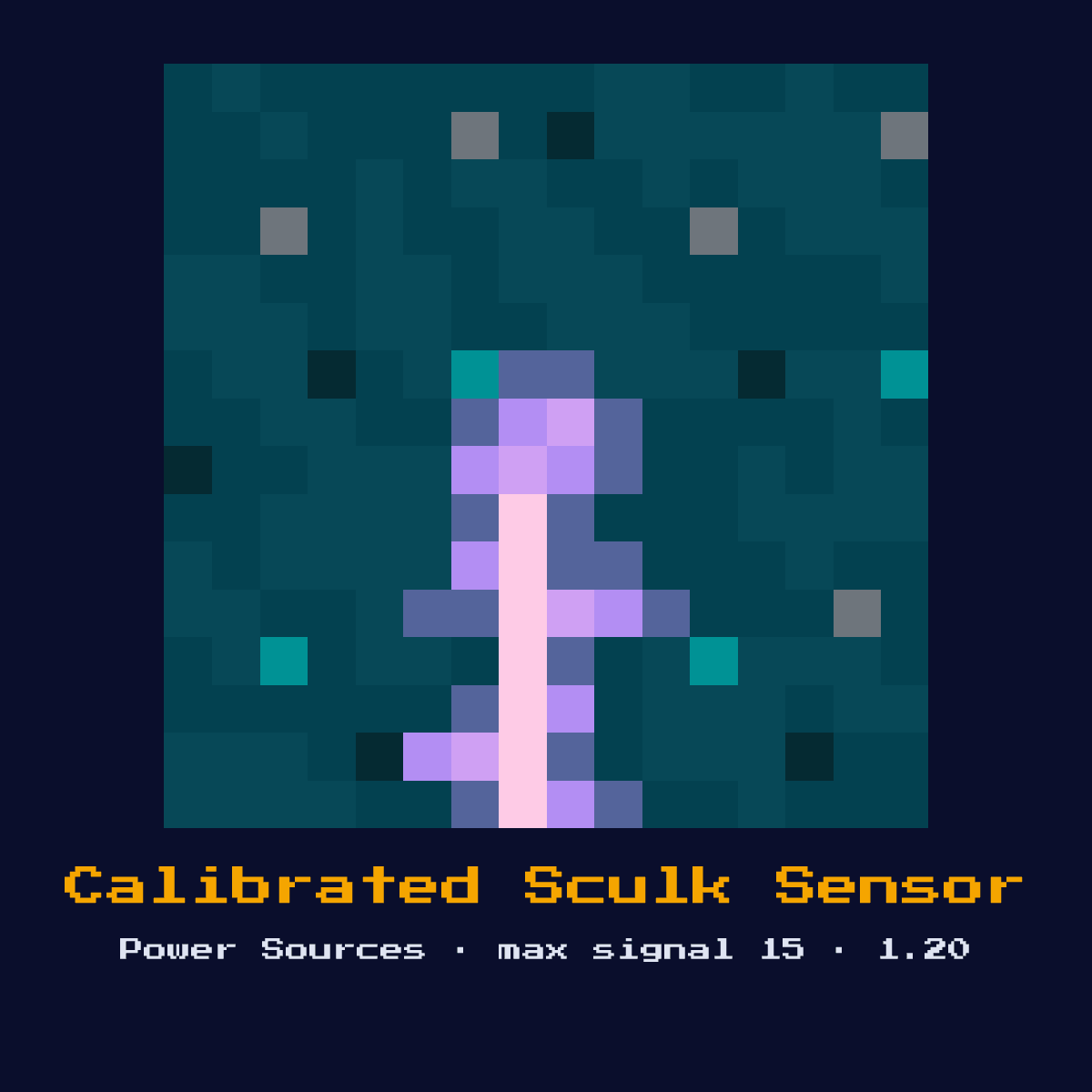 Calibrated Sculk Sensor, a Minecraft redstone component, added in 1.20