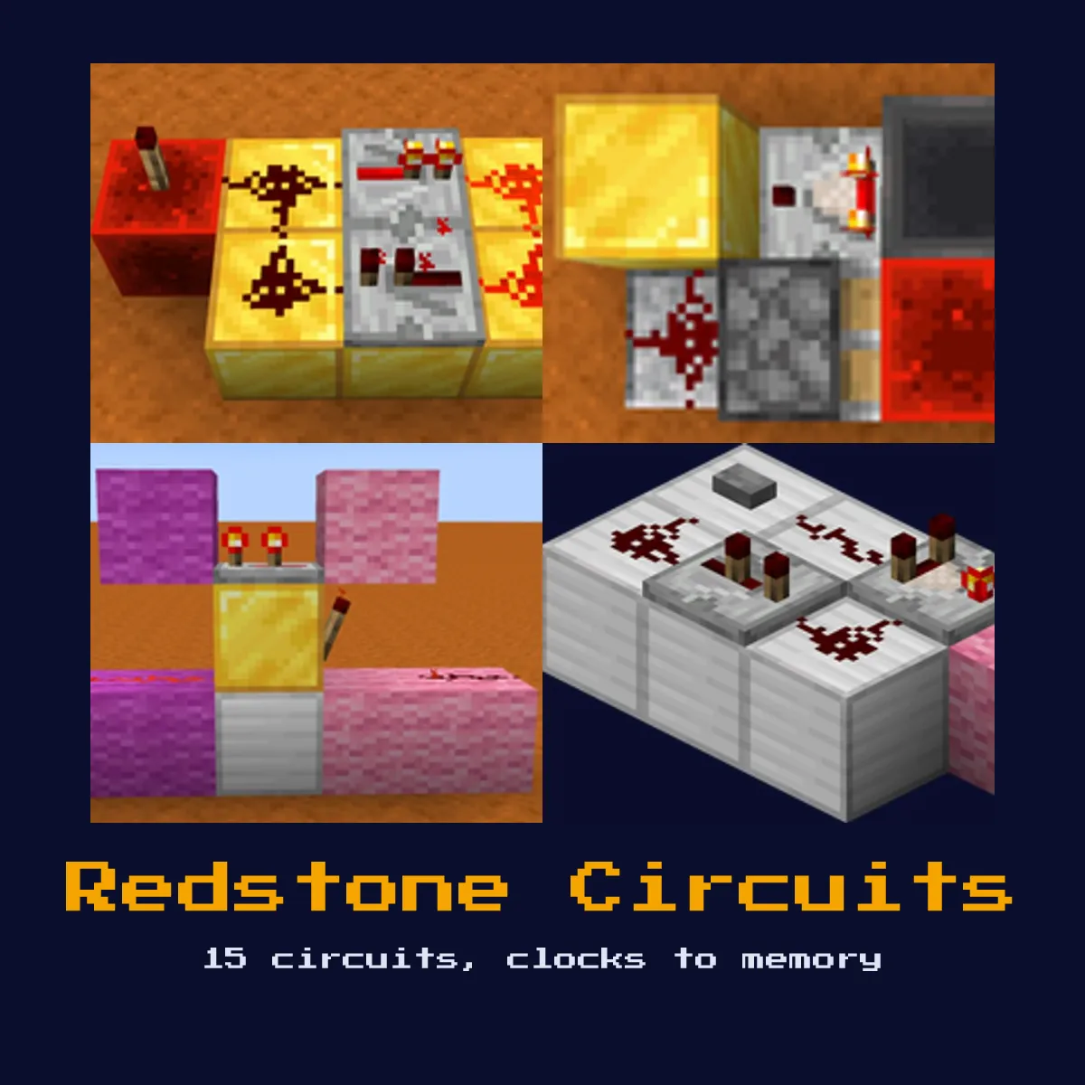 All 15 Minecraft redstone circuits