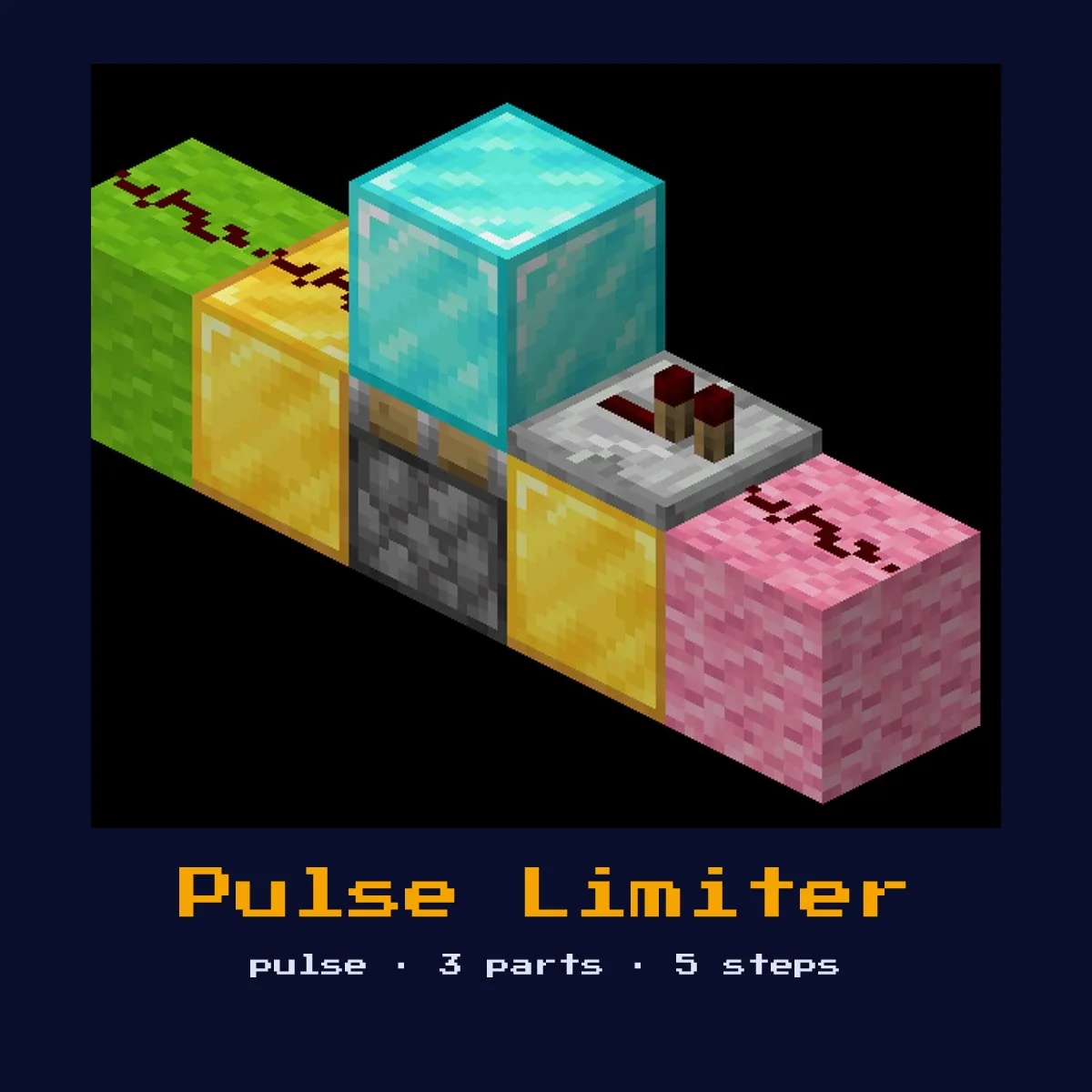 Pulse Limiter (Shortener) built in Minecraft redstone