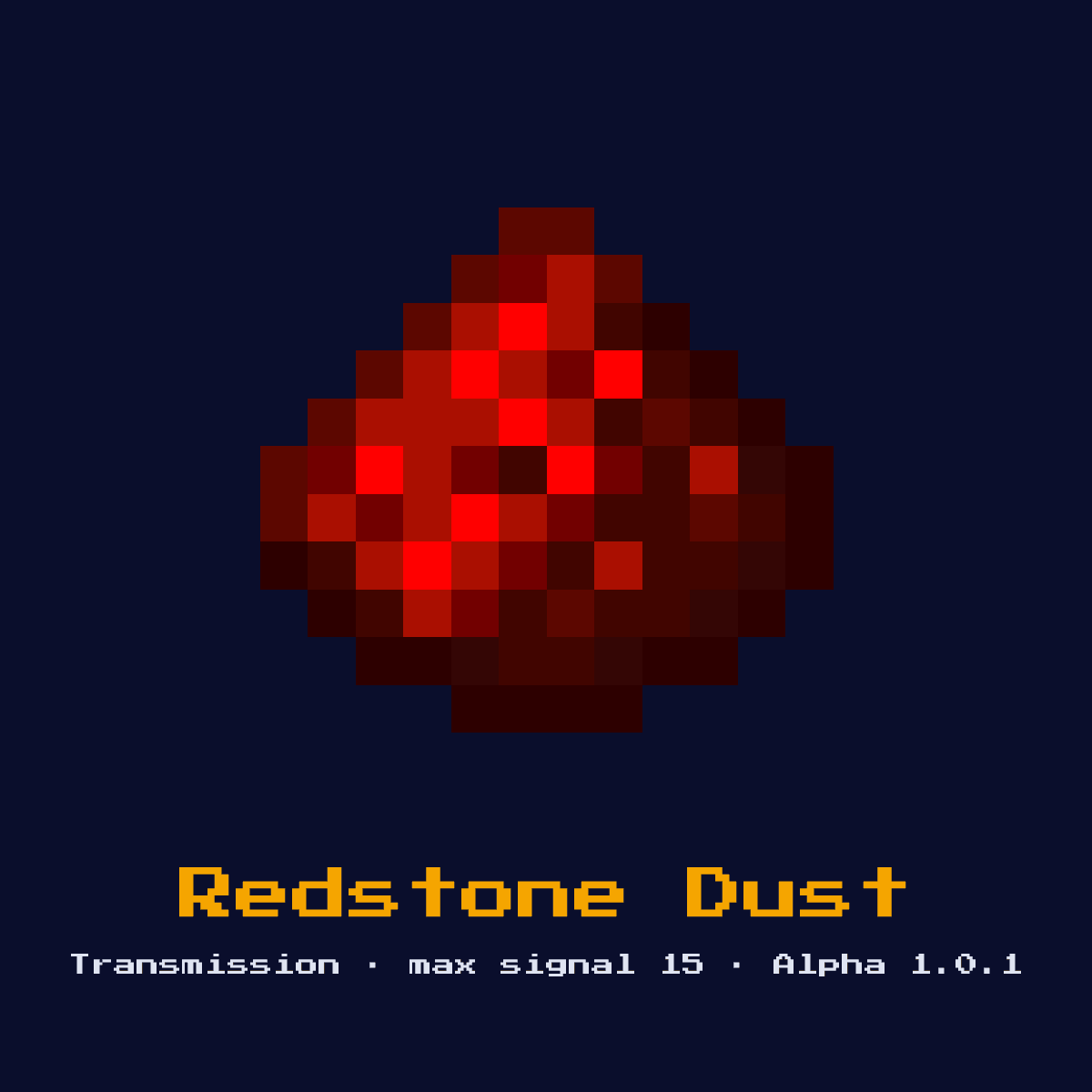 Redstone Dust, a Minecraft redstone component, added in Alpha 1.0.1